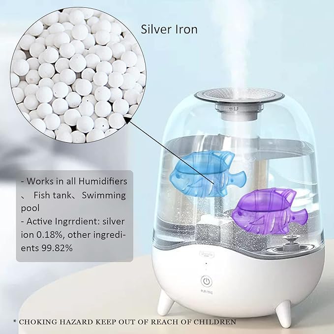 Humidifier Cleaner, Humidifier Cleaning Fish For Humidifiers & Fish Tanks, Purifies Water, Prevents Hard Water Build Up, Elimina