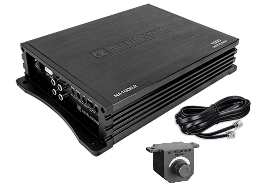 Alphasonik Na1000.2 Neuron Series 1000 Watts Max 2 Channel Car Amp With 4 Way Protection Circuitry Multi Channel Bridgeable Clas