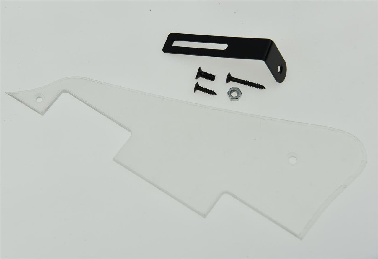 Kaish Clear Transparent Lp Guitar Pickguard With Black Bracket For Epi Les Paul