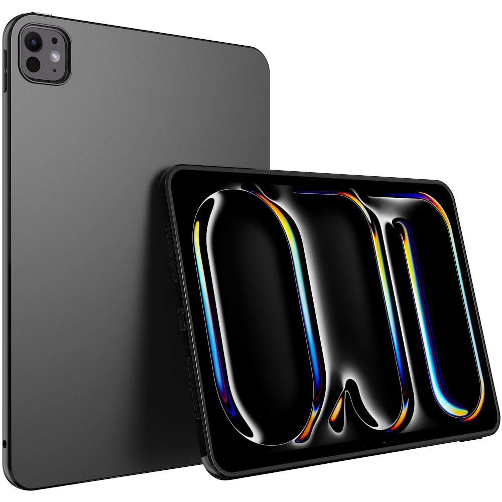 Puxicu for iPad Pro 11 Inch Case M4(2024, 5th Generation), Slim Design Matte TPU Rubber Soft TPU Protective Cover for New iPad P