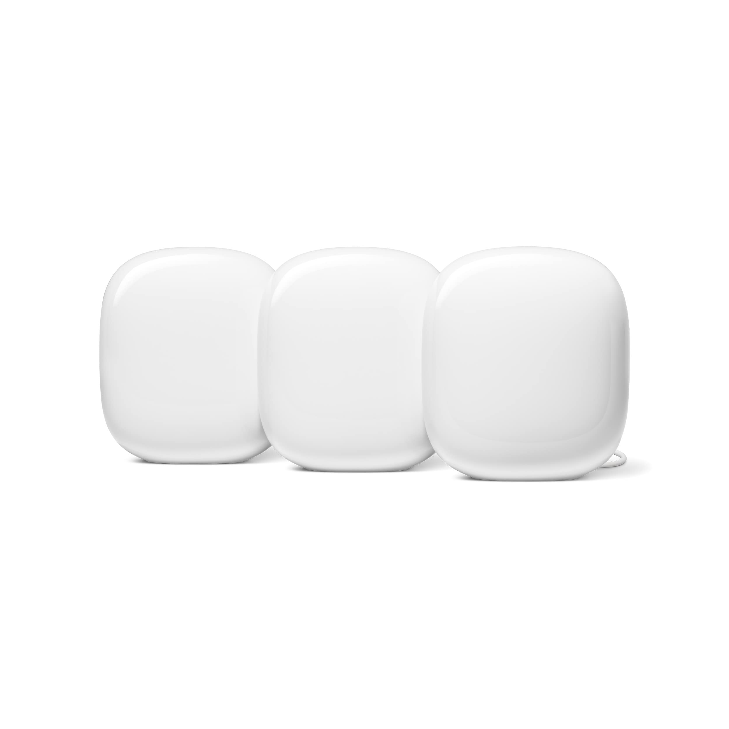 Google Nest Wifi Pro   6E   Reliable Home Wi Fi System With Fast Speed And Whole Home Coverage   Mesh Router   3 Pack   Snow