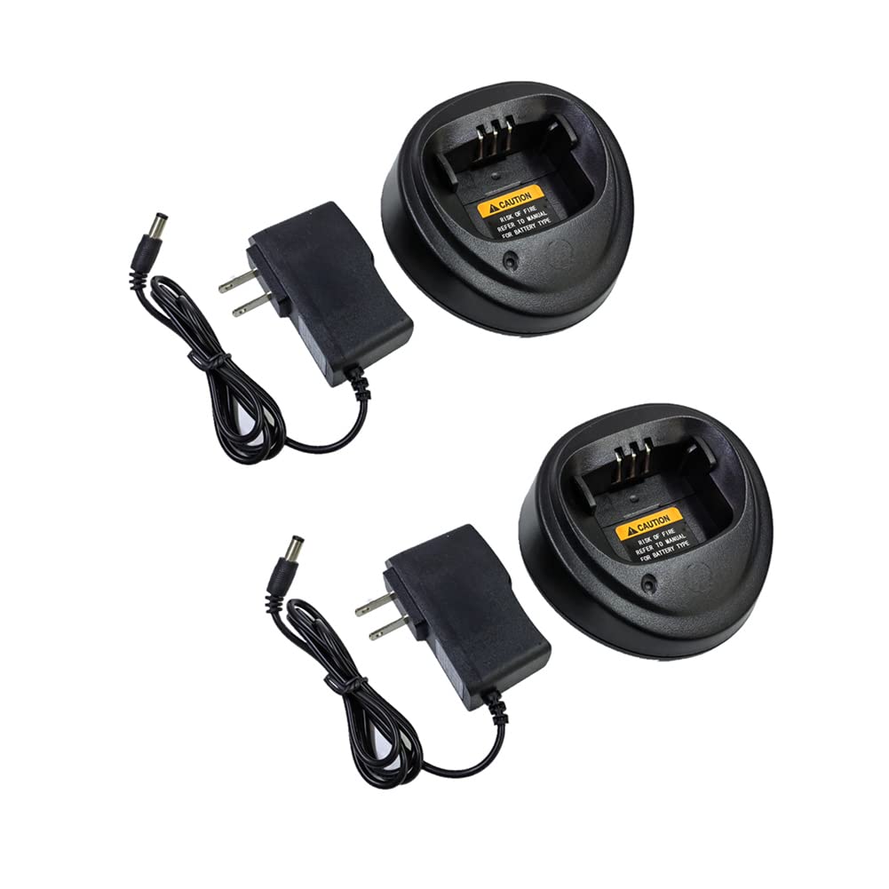2Pcs Battery Charger For Motorola Cp200 Cp340 Cp360 Cp380 Cp040 Cp140 Pm400 Pr400 Nntn4496 Nntn4497 Replacement For Motorola(Wpln4137 Wpln4226