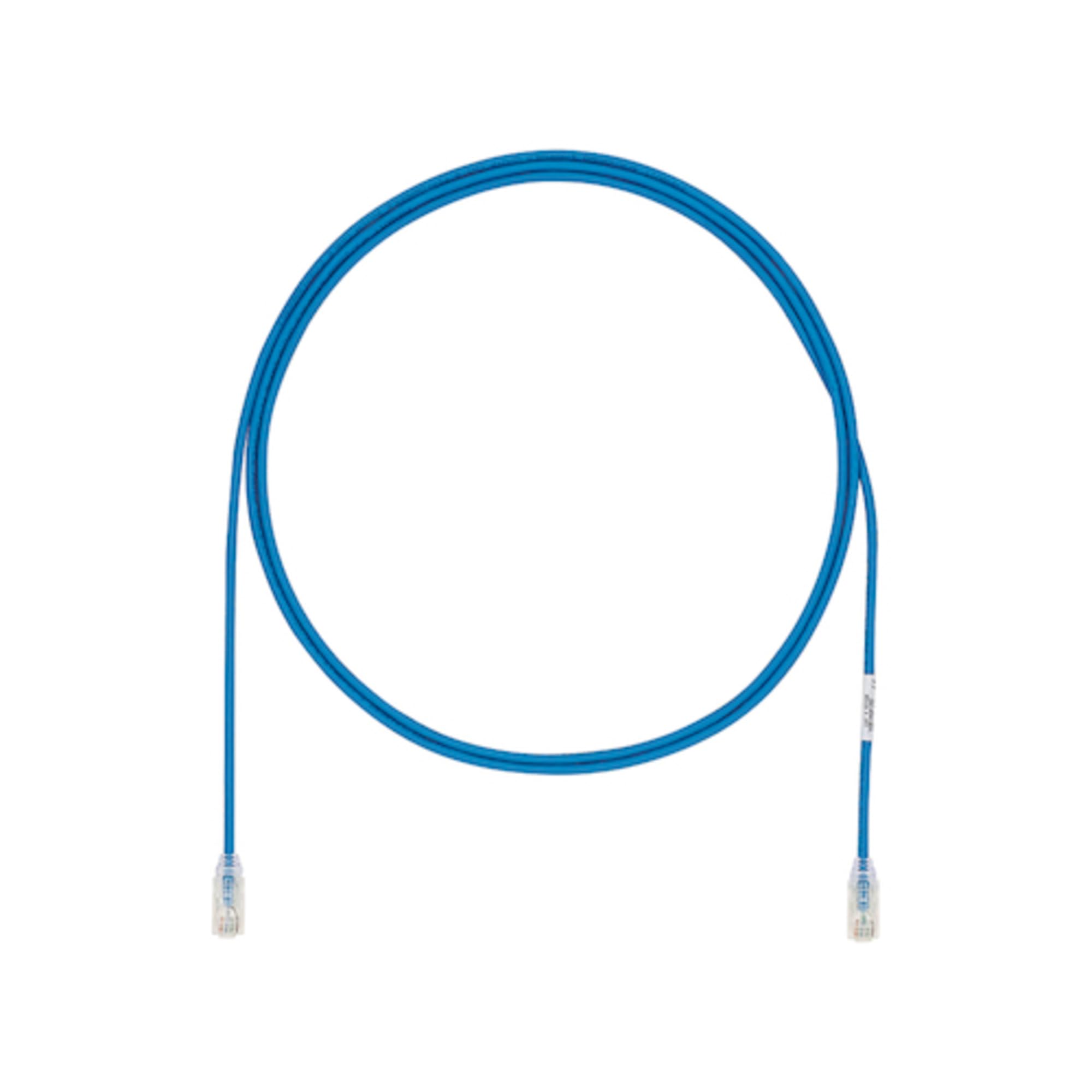 25Ft Cat6A Cbl 28Awg Utp Patch Cord Blue
