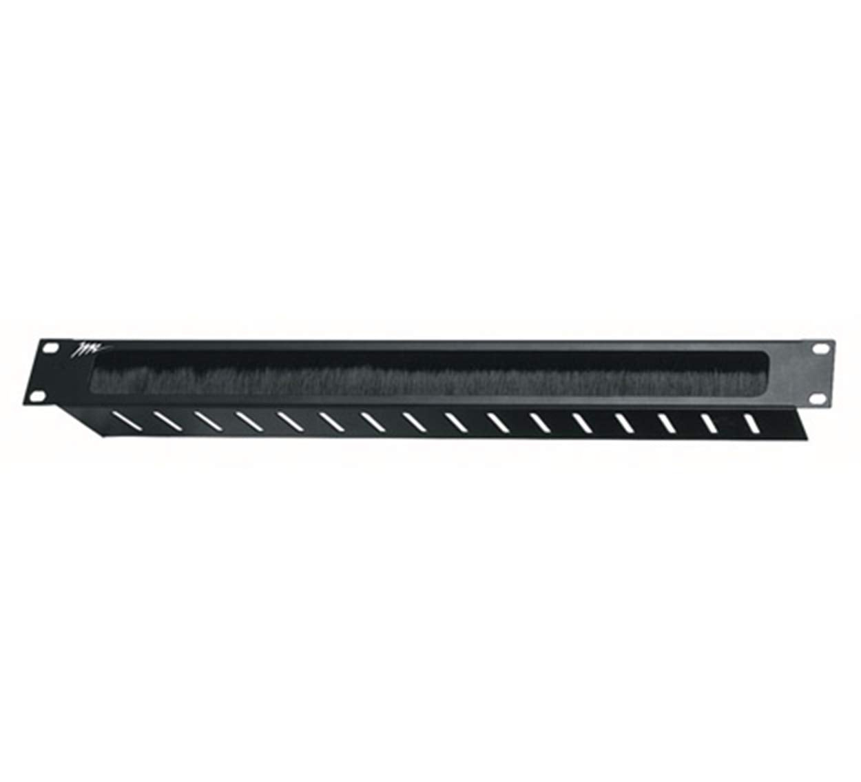 AVBcable Brush Grommet Panel 1-Space Cable Organizer BR1 Steel Black