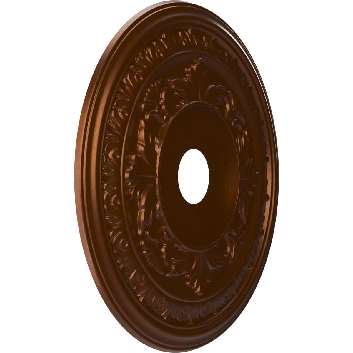 Ekena Millwork Cmp22Bacdc Baltimore Thermoformed Pvc Ceiling Medallion (Fits Canopies Up To 7 3/4), 22Od X 3 1/2Id X 1P, Metalli