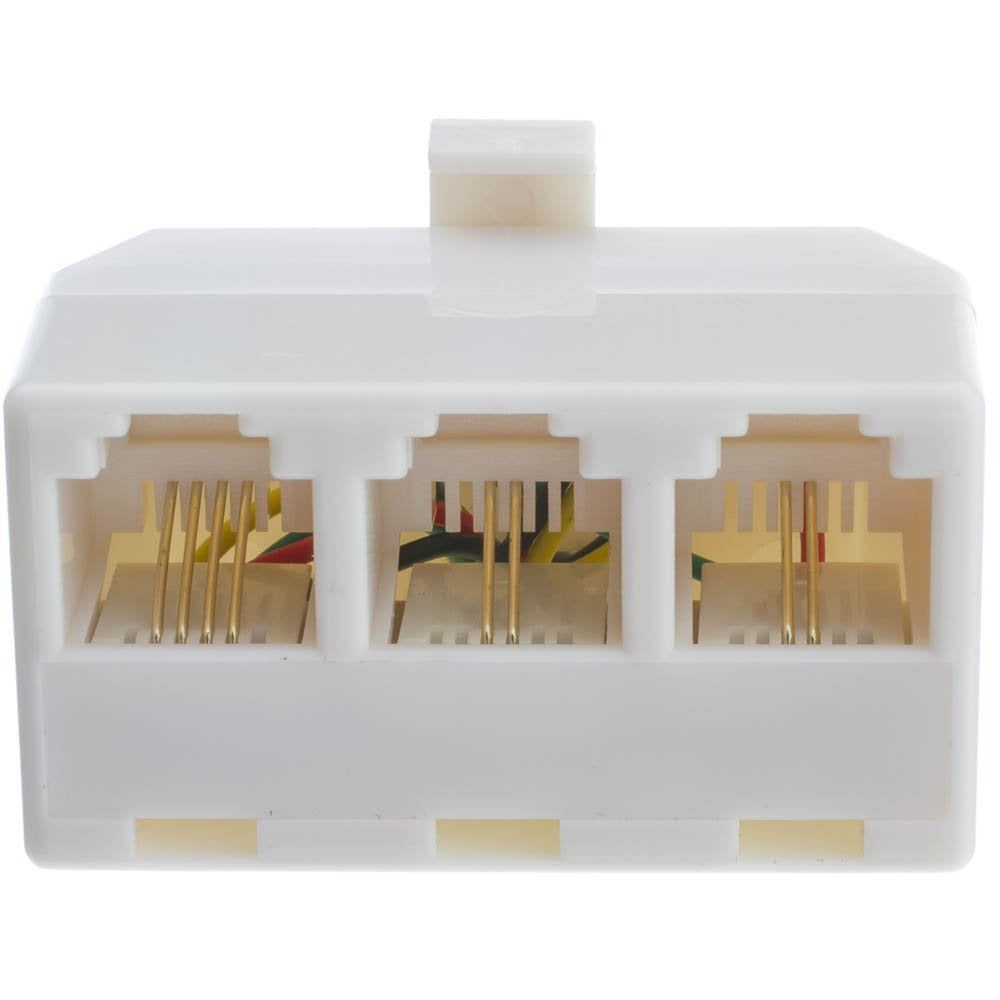 Cablewholesale Telephone Jack Line Separator, Rj11/Rj12 Male To 3 Rj11/Rj12 Female, Line 1, Line 2, Line 1 And 2