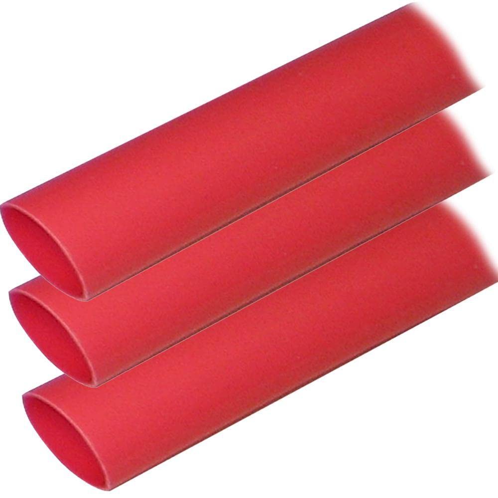 Ancor 307624 Marine Grade Electrical Adhesive Lined Heat Shrink Tubing (1-Inch Diameter, 12-Inches Long, Red, 3-Pack),WBIASB000NI3LE6