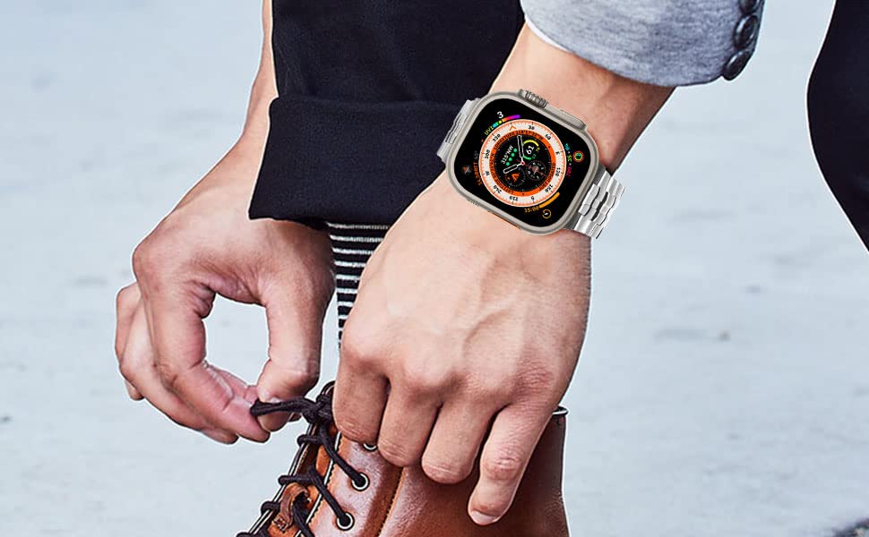 Kades Metal Band Compatible With Apple Watch Band 49Mm 45Mm 44Mm 42Mm Iwatch Ultra Series 8 Series 7 Se 2022 6 5 4 3 2 1, Stainl