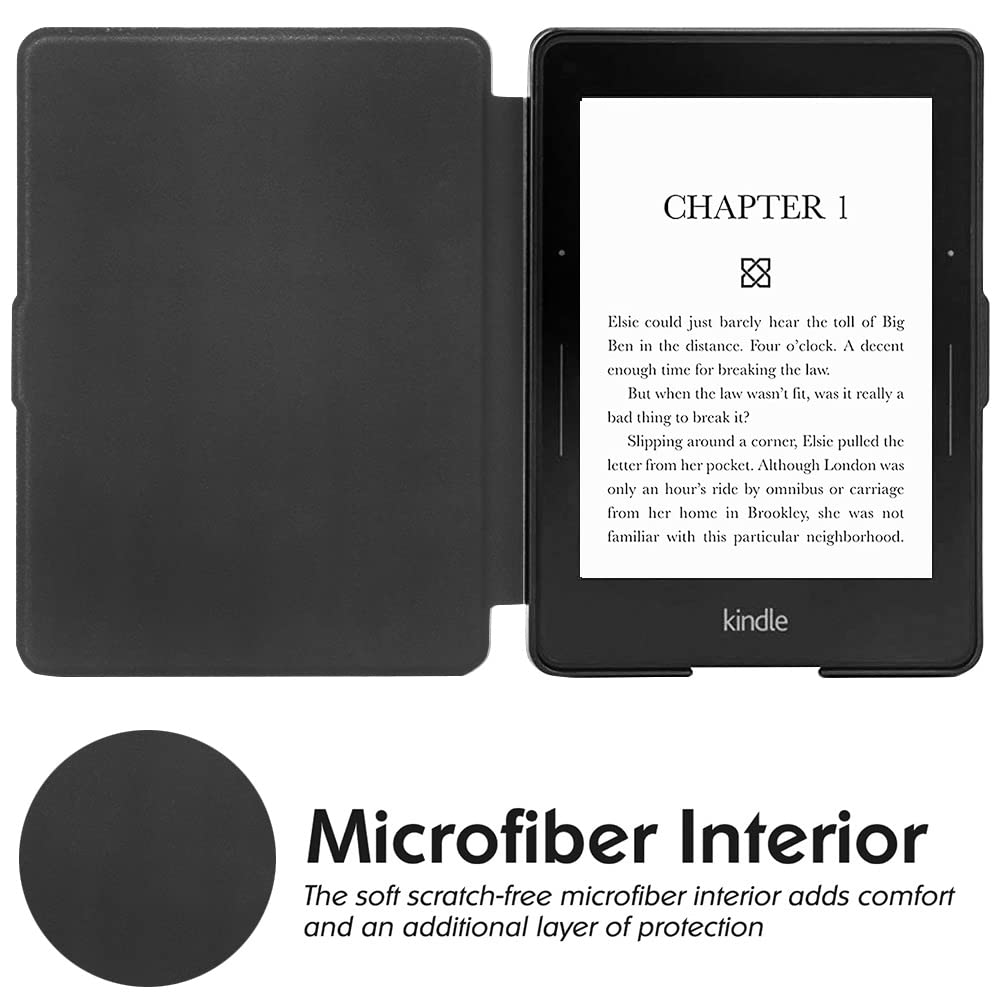 Bozhuorui Slim Case For Kindle Voyage Ereader   Lightweight Premium Pu Leather Cover With Auto Sleep/Wake (Magnolia)