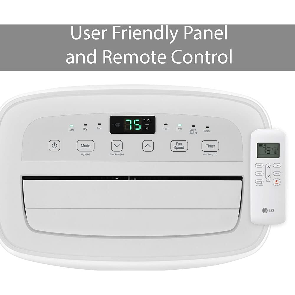 Lg 7,000 Btu Portable Air Conditioner, 115V, Cools 300 Sq.Ft. (12' X 25' Room Size), Portable Air Conditioner For Home With Quie