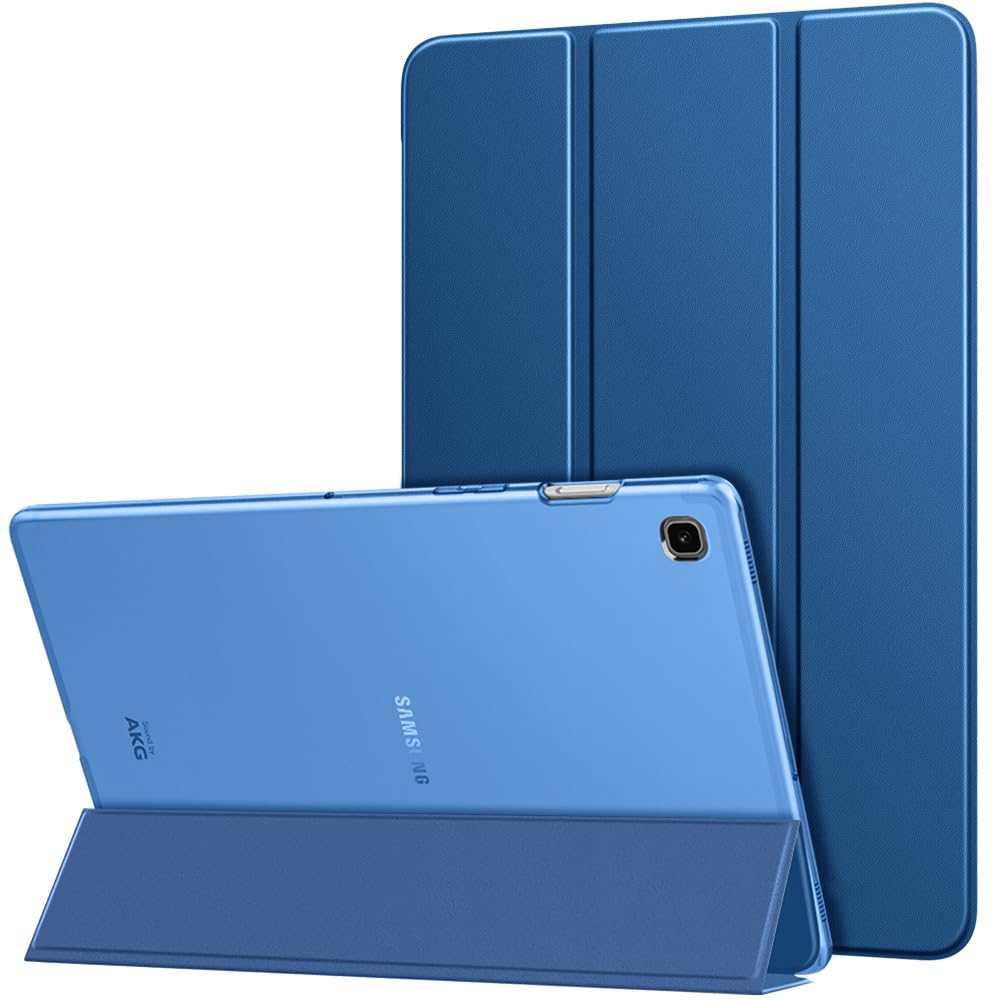 MoKo Case Fit Samsung Galaxy Tab S5e 2019, Ultra Thin Slim Shell Trifold Stand Cover with Frosted Back with Auto Wake and Sleep for Galaxy Tab S5e SM T720/SM T725 2019 Tablet, Dark Sea Blue