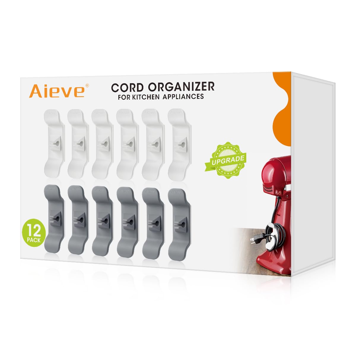 Aieve Cord Organizer For Kitchen Appliances, 12 Pack Cord Wrap Cord Holder Cord Keeper For Kitchen Organizers And Storage, Cable