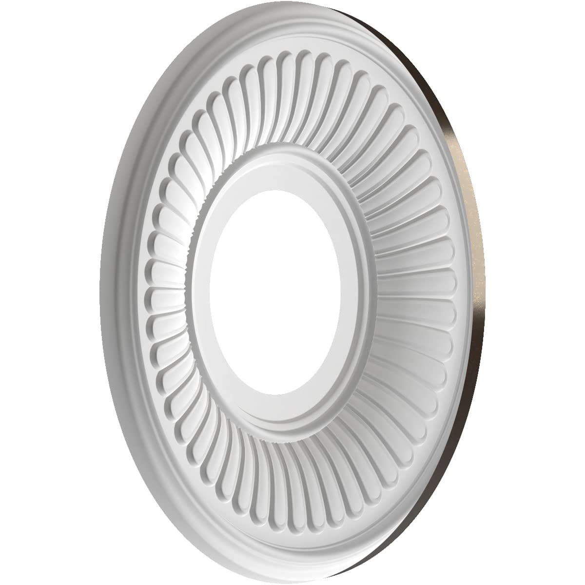 Ekena Millwork Cmp10Beeru Berkshire Thermoformed Pvc Ceiling Medallion (Fits Canopies Up To 4 1/2), 10Od X 3 1/2Id X 3/4P, Unive