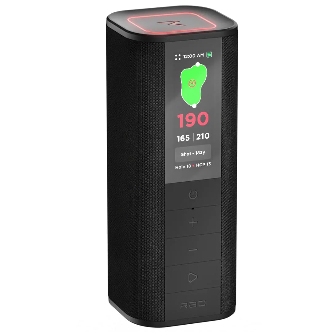 Sound Pro Golf Gps Speaker, Voice Scoring, Golf Cart Magnetic, Green View, 42,000+ Courses, Visual + Audible Distances, Hazard D