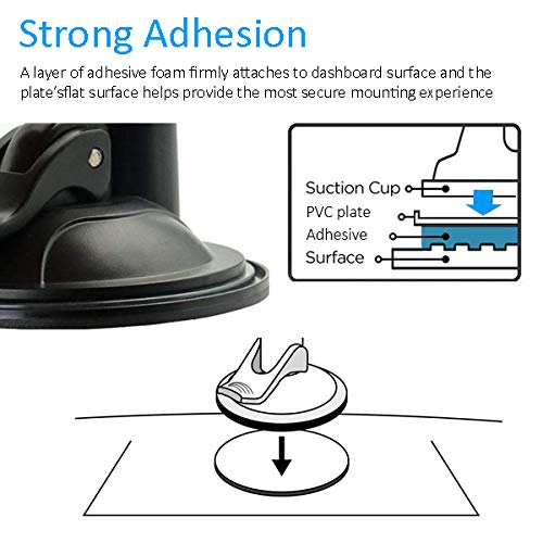 Randconcept   95Mm Adhesive Dashboard Pad Mounting Disk With Adhesive For Suction Cup Phone Mount & For Garmin Gps Suction Mount