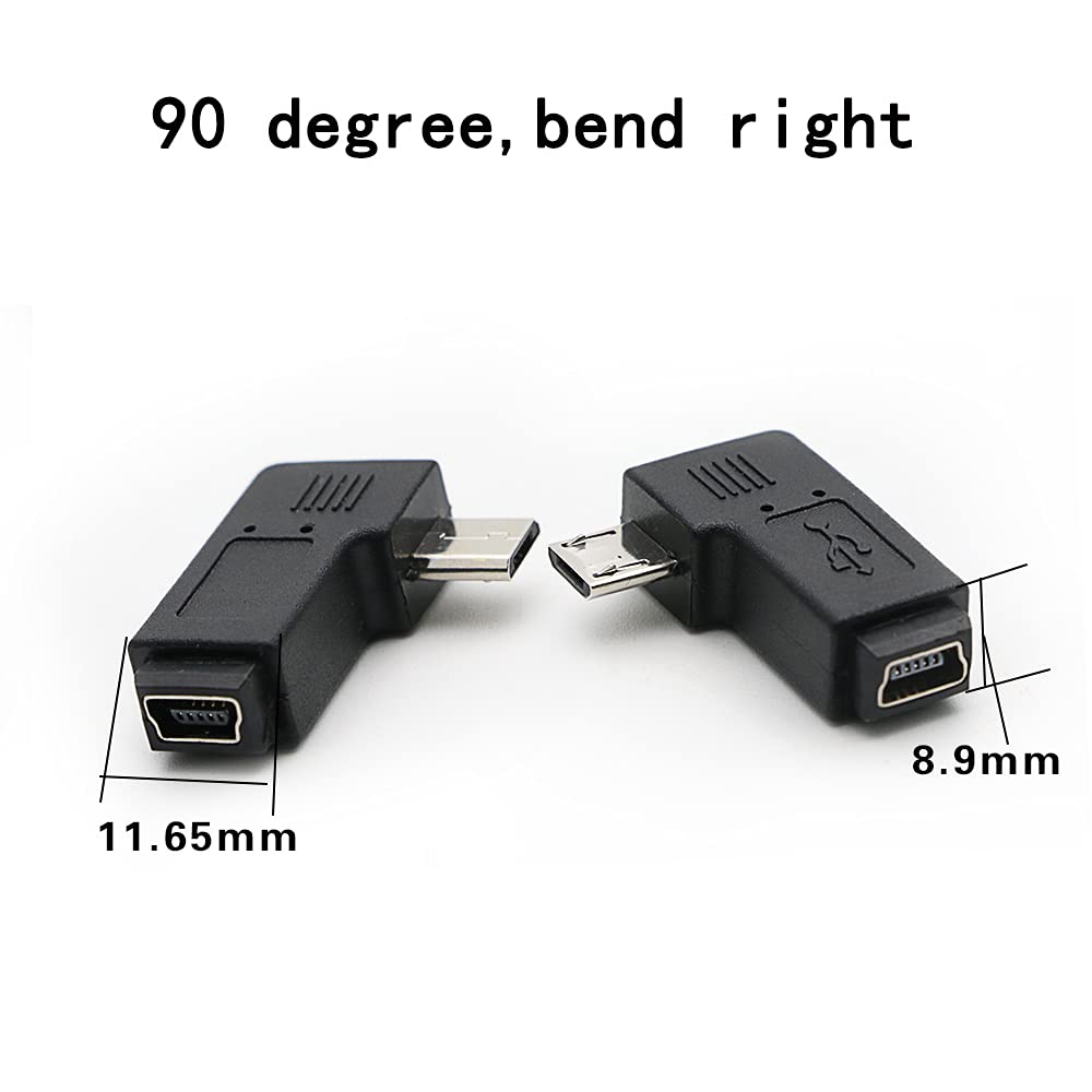 Rgzhihuifz Usb Micro To Mini Adapter, 3 Pack, Black
