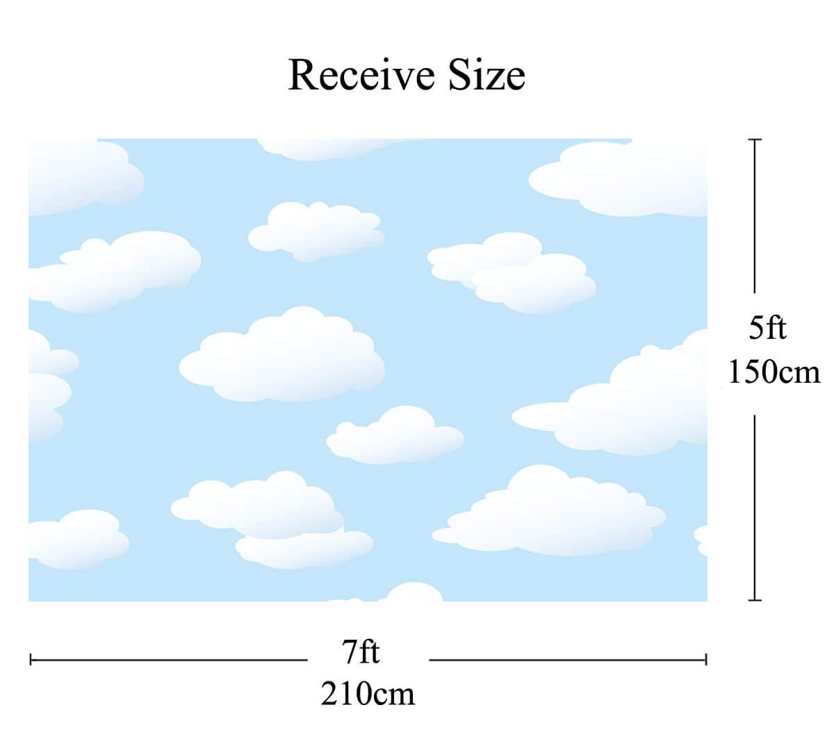 Blue Sky White Cloud Backdrop Birthday Party Backdrops Kids Photography Background Shooting Studio Props 7X5Ft