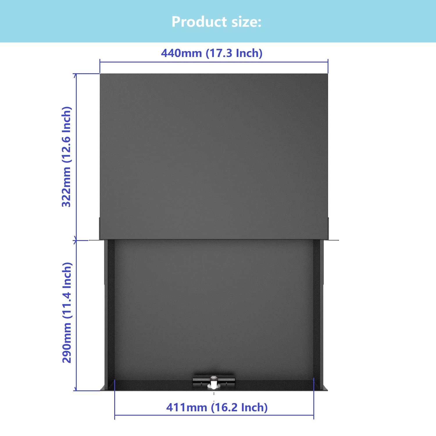 Qiaoyoubang 2U Server Cabinet Case 19 Inch Rack Mount Lockable Drawer With Key, 12.6 Inch Depth (2U)