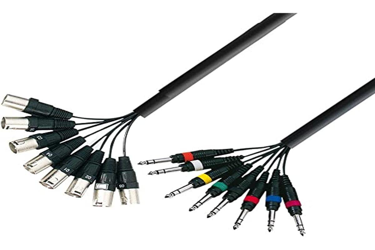 Adam Hall 3 Star Series 3M 8X Xlr Male To 8X 6.3Mm Jack Stereo Multicore Cable