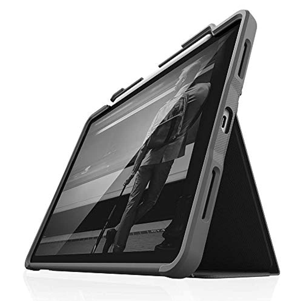 Stm Bags Dux Plus Case Folio Protective Case For Apple Ipad Air 10.9 Inch (2020)   Black/Transparent [Apple Pencil Holder I Mili