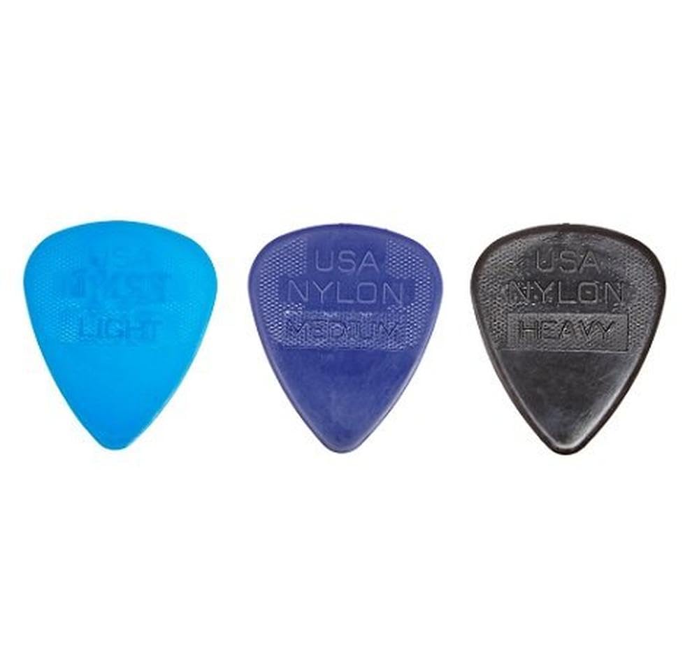 Ernie Ball Nylon Guitar Picks, Mixed Thin/Medium/Heavy, 50 Pack (P09133)