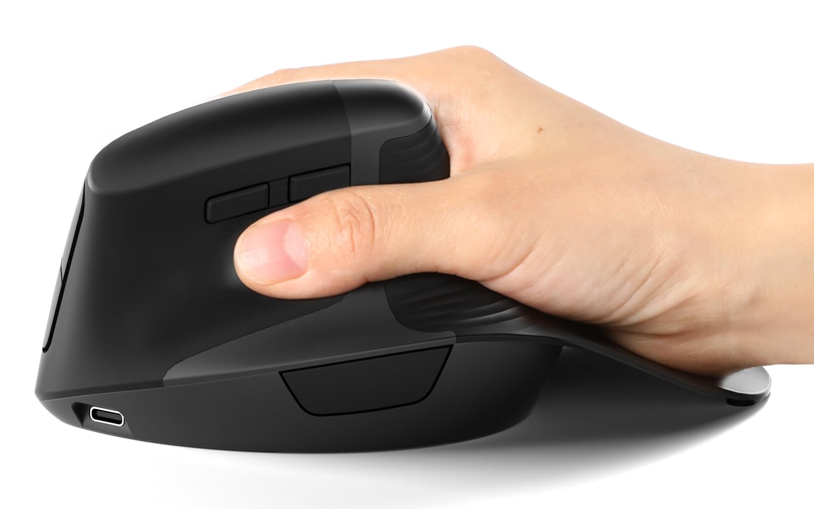 seenda MOE302 Wireless Vertical Ergonomic Mouse for Wrist Comfort,Black
