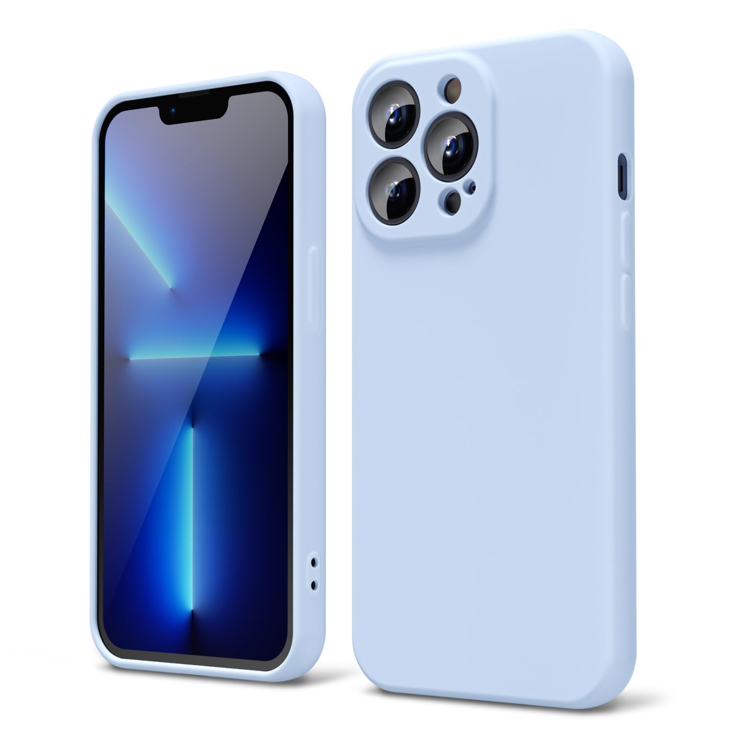 Oakxco For Iphone 13 Pro Phone Case Liquid Silicone Grip, Cute Thin Slim Soft Rubber Tpu Plain Smooth Gel Cover For Women Girl A