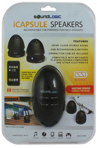 Sound Logic Rechargeable Egg Nesting Speakers Usb (72 4825)