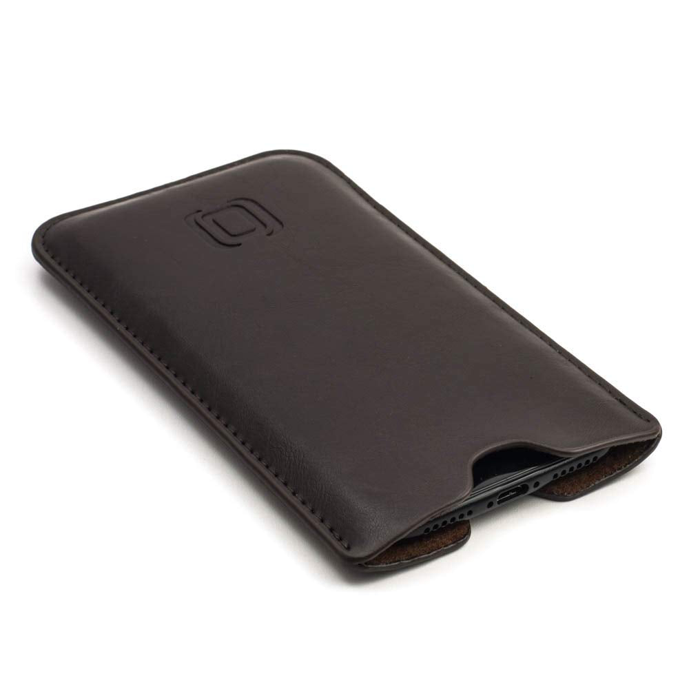 Dockem Executive Sleeve For Iphones 6.1 And 6.3 Inch: Slightly Padded Premium Faux Leather W/Microfiber Lining: Slim Slip-On Cas