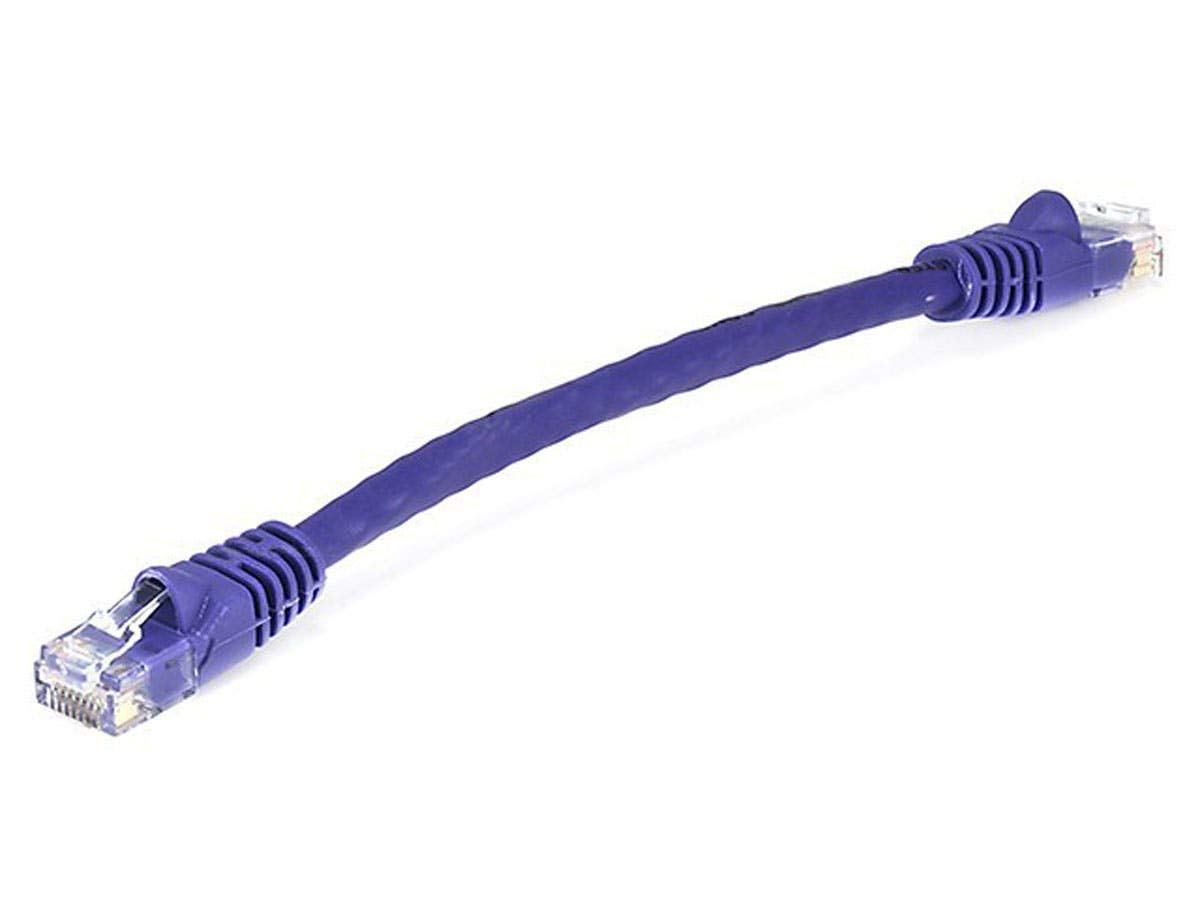 Monoprice 0.5Ft 24Awg Cat5E 350Mhz Utp Ethernet Bare Copper Network Cable   Purple