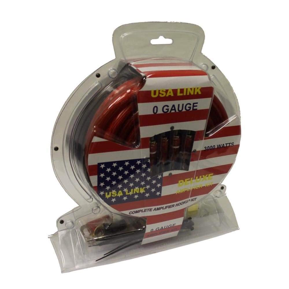Qpower Usa Link Deluxe 0 Gauge 3000 Watt Car Amplifier Wiring Installation Kit