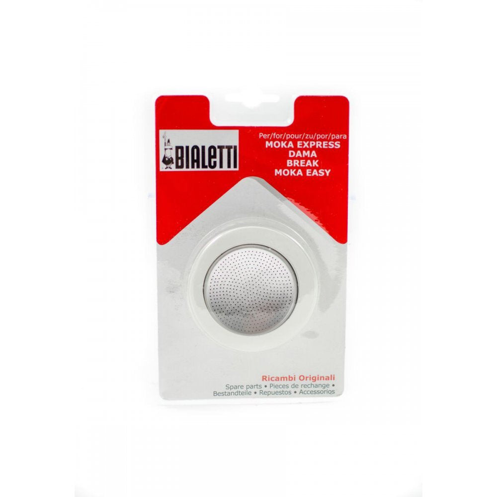 Bialetti Moka 9 Cup Gasket/Filter Replacement Parts,White