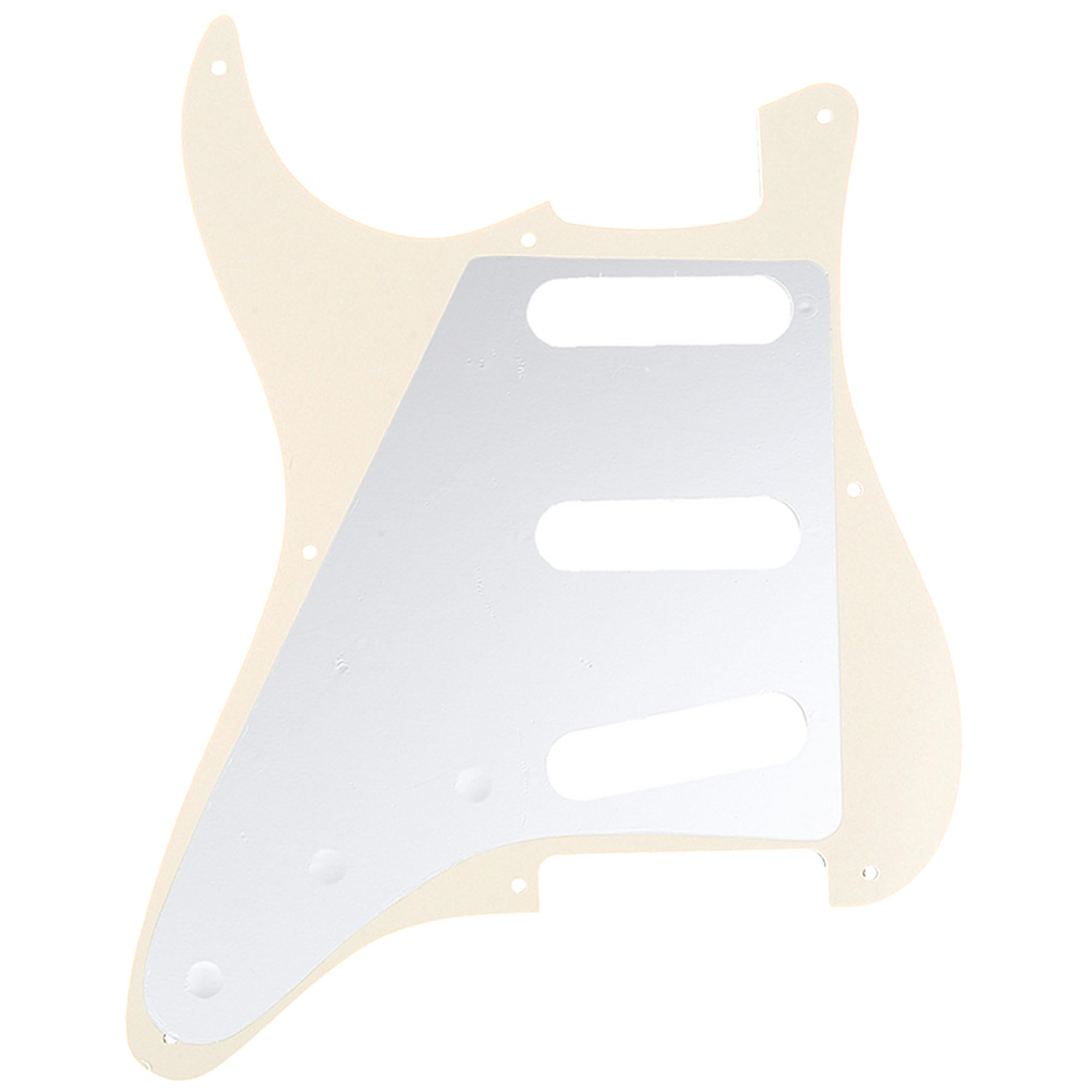 Musiclily Pro 8 Hole 50S 57 Vintage Style Strat Sss Guitar Pickguard For American Stratocaster, 3Ply Cream