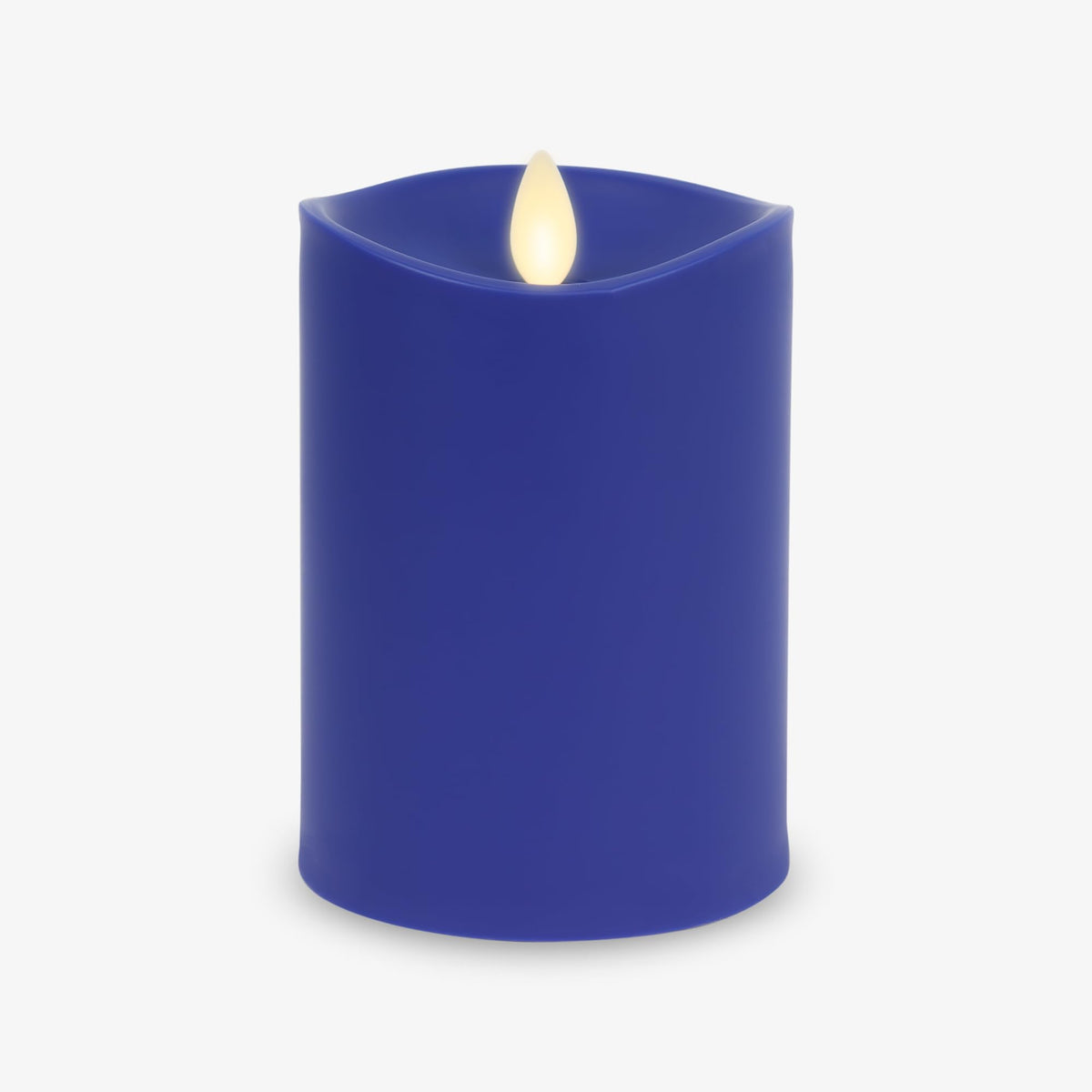 Luminara Vivid Ultramarine Outdoor Flameless Candle Moving Flame Led Pillar Battery Operated Lights For Outdoor Premium Plastic 
