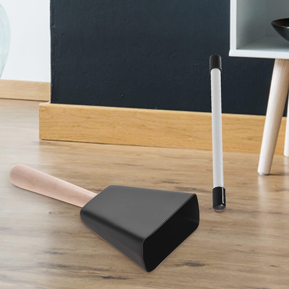 Professional Metal Cowbell With Wooden Handle Mallet Percussion Instrument