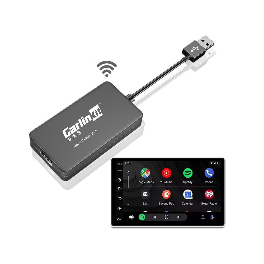 Carlinkit Wireless Carplay Car Adapter For Android Car Radio,Wireless Android Auto & Apple Carplay 2 In 1 Dongle-Low Power Consumption,Support Plug & Play,Screen Mirroring,Ota Update,Google Maps Etc