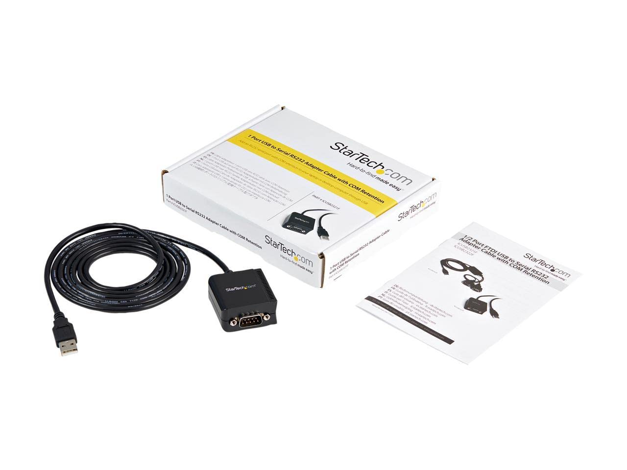 Startech.Com Ftdi Usb To Serial Adapter Cable W/Com