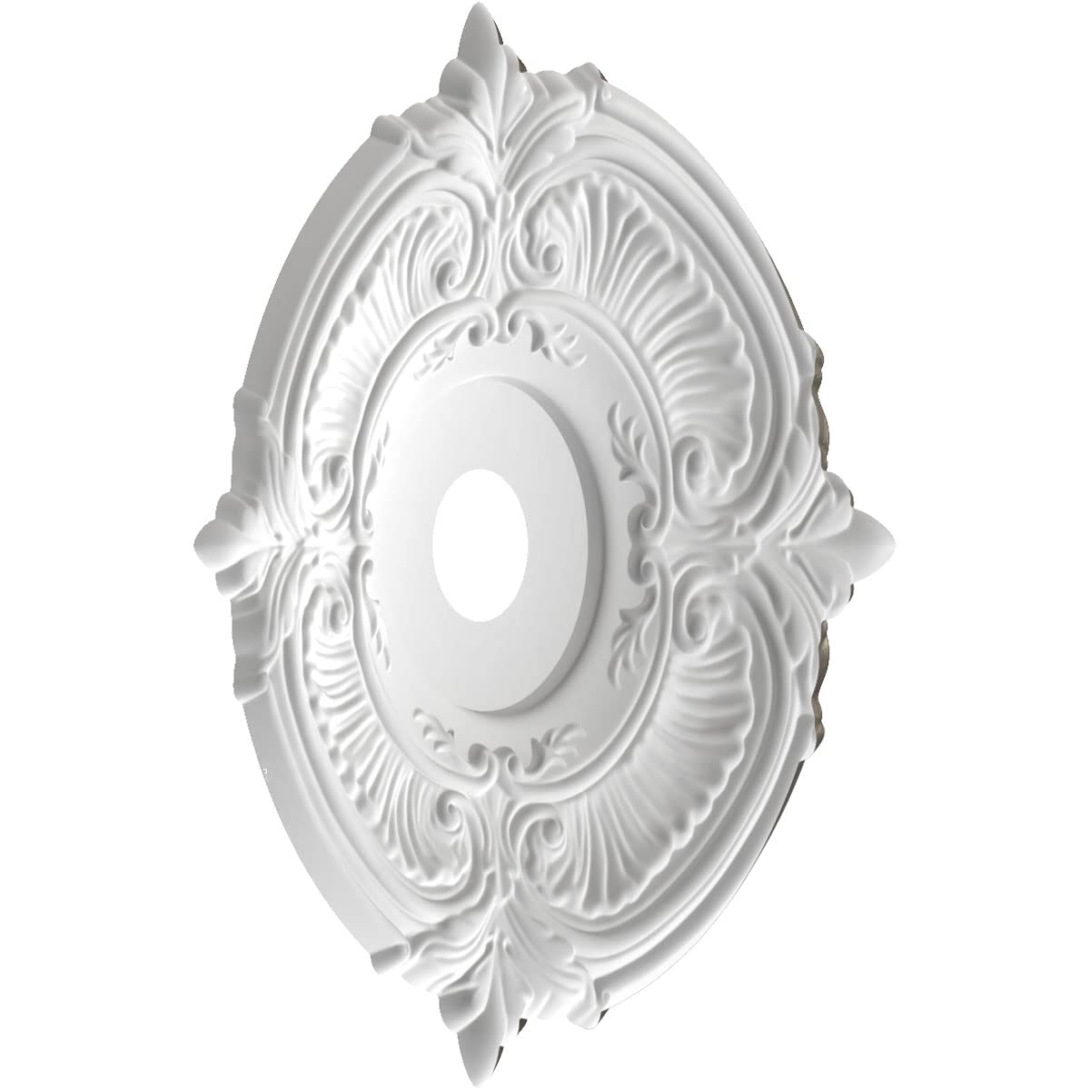 Ekena Millwork Cmp22Atdst Attica Thermoformed Pvc Ceiling Medallion (Fits Canopies Up To 7 3/4), 22Od X 3 1/2Id X 1P, Universal