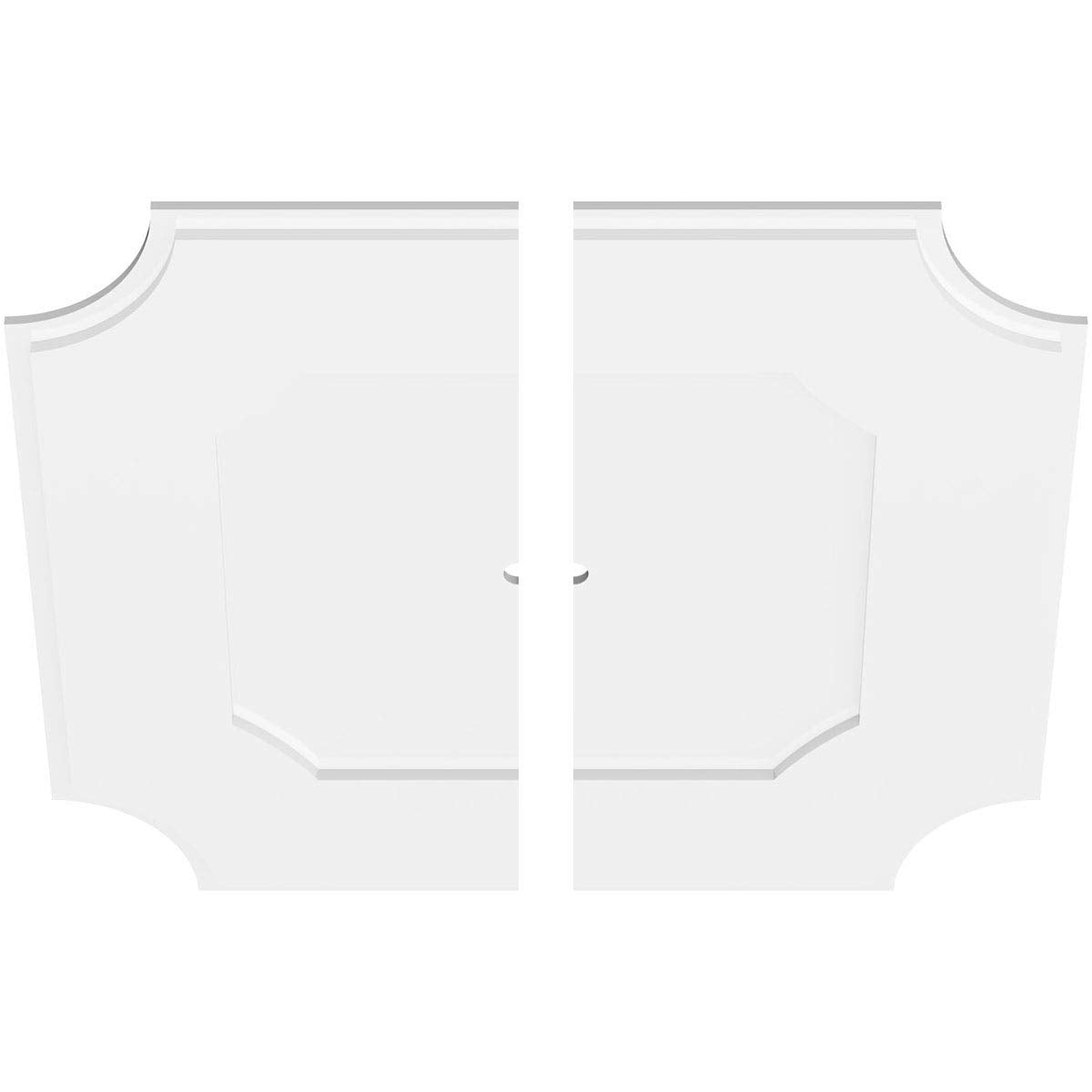 Ekena Millwork Cmp32Le2 01000 Locke Architectural Grade Pvc Contemporary, Two Piece Urethane Ceiling Medallions 32''Od X 1''Id X