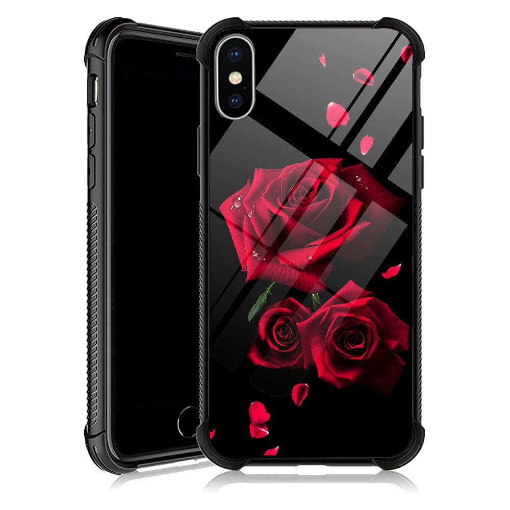 Tnxee Case Compatible With Iphone Xr Case, Romantic Flower Rose Petal Case For Iphone Xr Cases For Girls Women Pattern Design Ca