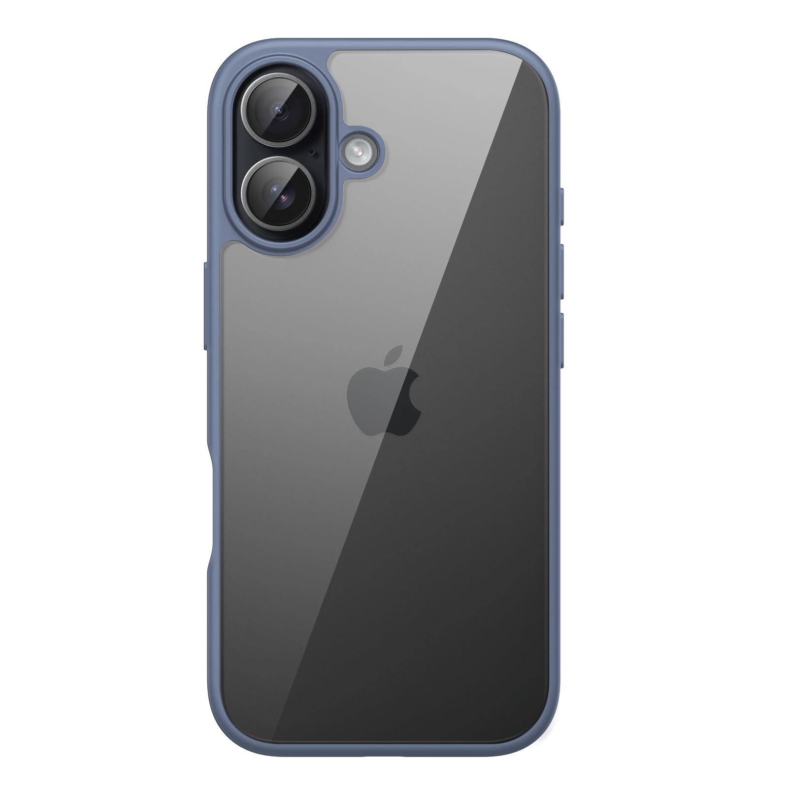JETech Case for iPhone 17 6.3-Inch, Shockproof Phone Bumper Cover, Solid Color Matte TPU Frame, Anti-Scratch Clear Back (Storm B