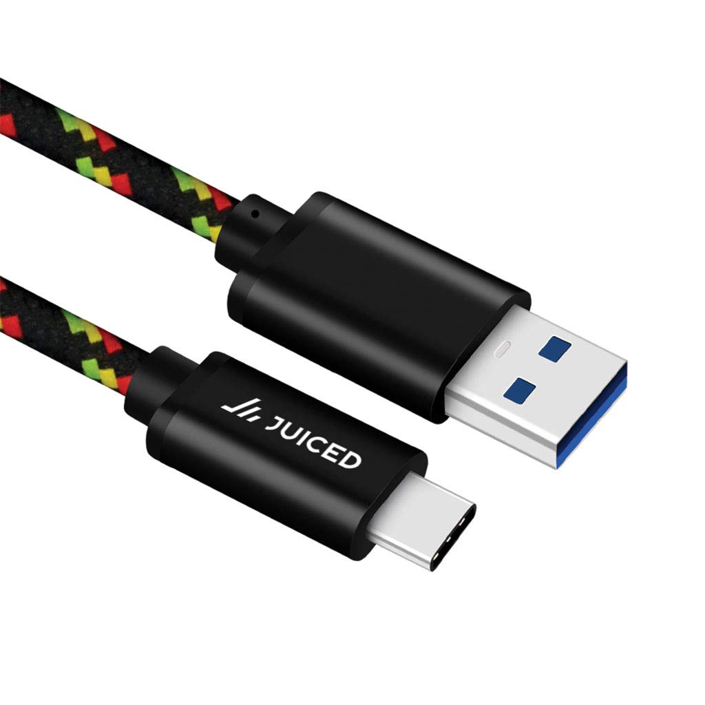 Juiced Systems Usb C To Usb A 10 Gbps Usb 3.2 Gen 2 Data Power Cable | 2 Meter 6.5 Ft Length | Fast Charging With Quick Data Transfers