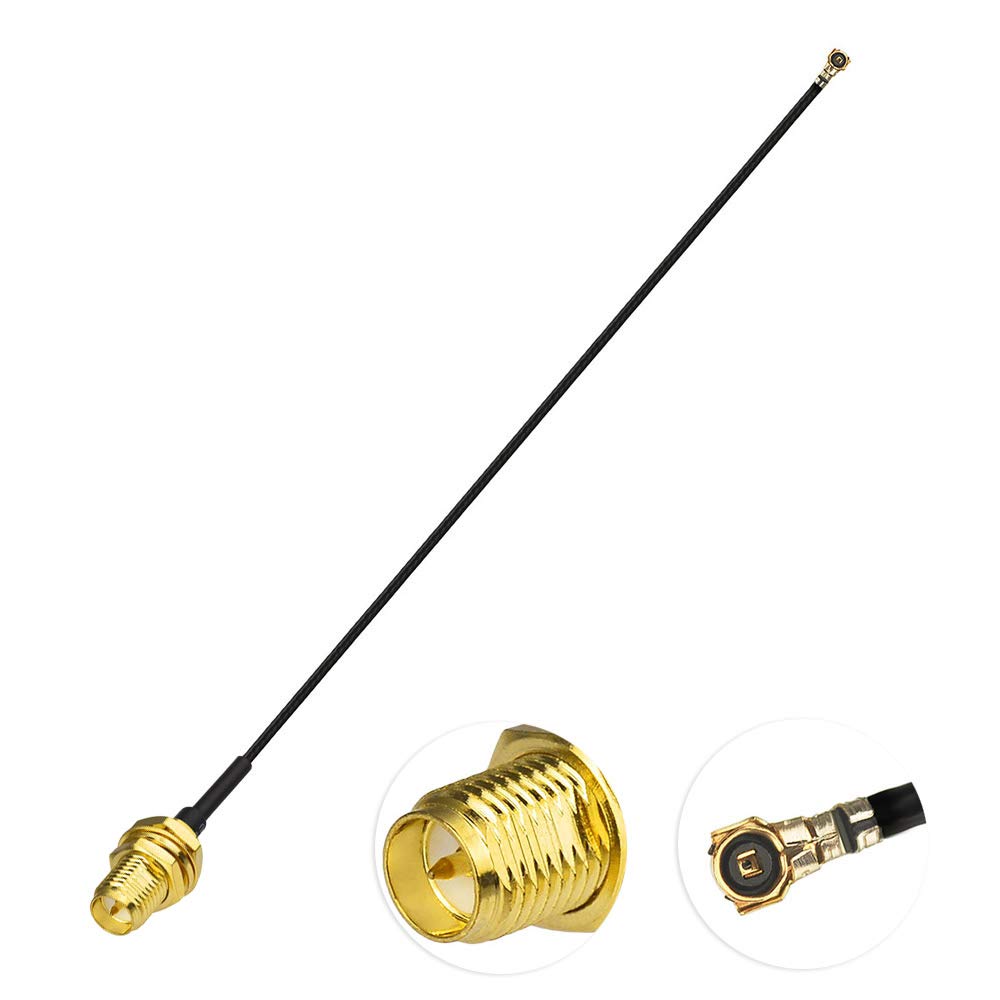 Superbat U.Fl/Ipex Mhf4 Cable (6Inch 2 Pack) Mhf4 To Rp Sma Bulkhead Cable For M.2 Ngff Interface Mini Pcie Cards Wifi Bluetooth