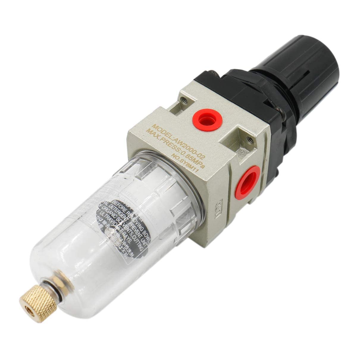 Baomain Air Source Treatment Aw2000 02 1/4'' Pt W 0 1Mpa Air Pressure Gauge