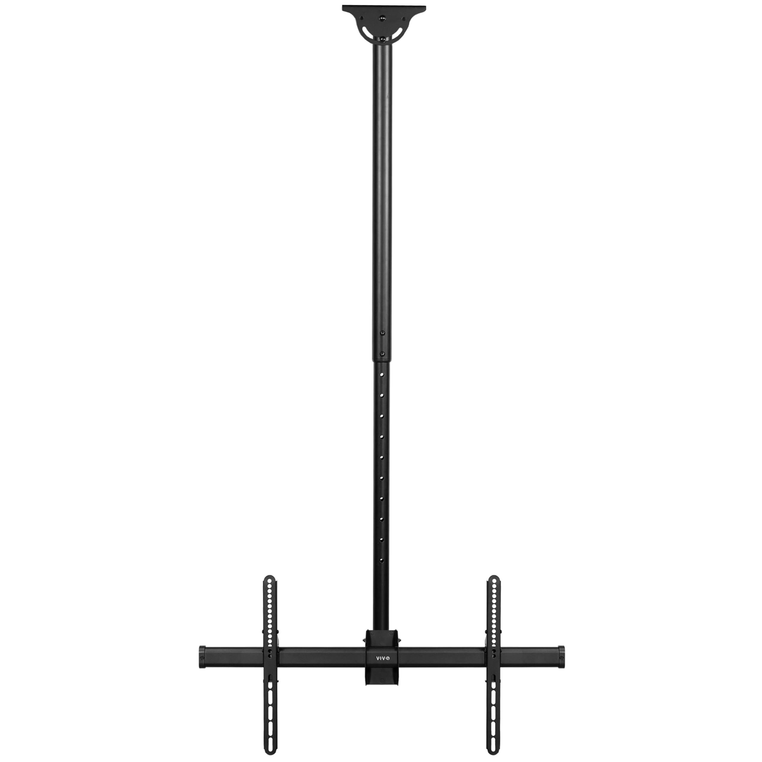 VIVO Ceiling TV Mount for 37 to 90 inch Screens, Telescoping Height Adjustment with 5ft Extension Pole, Fits Pitched/Vaulted Roof, VESA up to 800x400, Black, MOUNT VC90 5