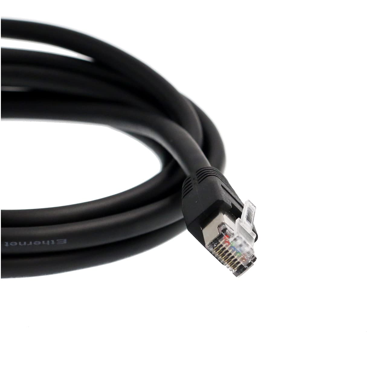 Hangton Cognex Gige Ethernet M12 8 Pin A Code Male To Rj45 Cat6 Cable, Shielded High Flex Network Cable (2 Meter)