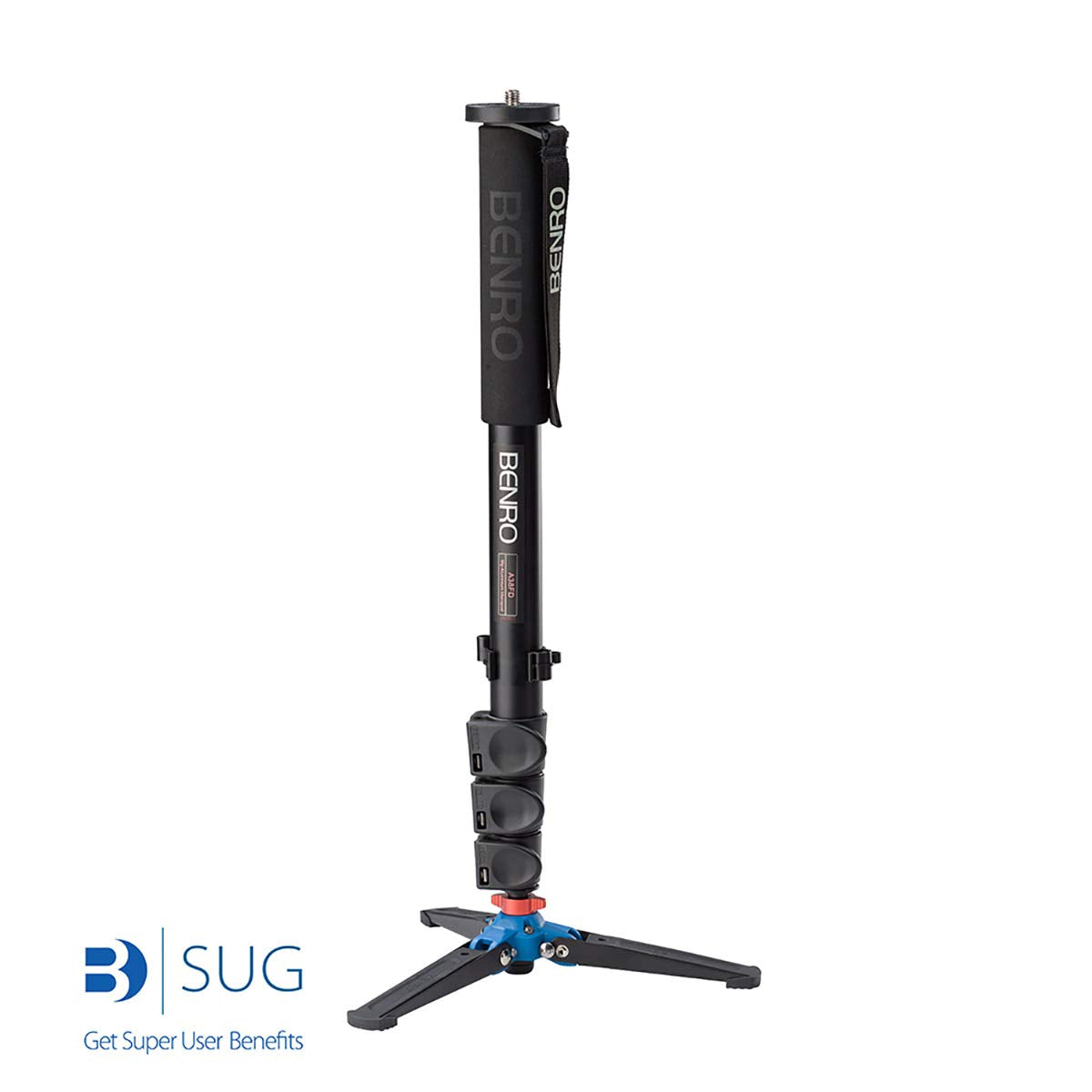 Benro Aluminum 3 Series Flip-Lock Monopod W/ 3-Foot Articulating Base (A38Fd)