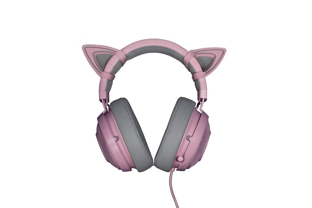 Razer Kitty Ears   Kitty Ears For All Razer Kraken Headsets (Engineered To Fit Your Razer Kraken, Adjustable, Waterproof) Quartz