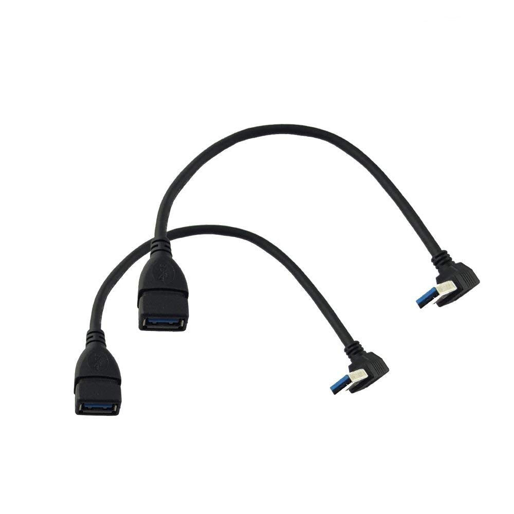 Seadream 2Pack Superspeed Usb 3.0 Down Angle Male To Female Extension Cable   Down Angle