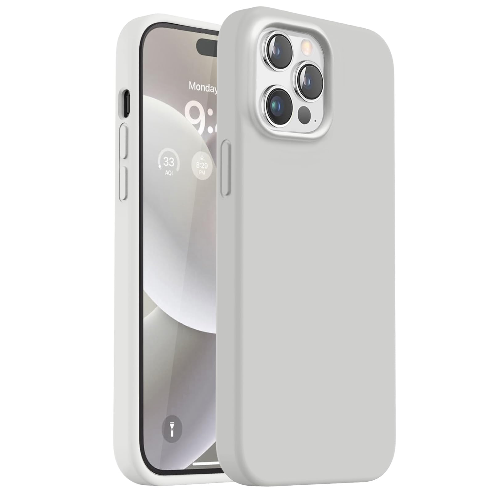 Vooii Compatible with iPhone 14 Pro Case, [Upgraded Thickened Liquid Silicone] [Soft Anti-Scratch Microfiber Lining] Shockproof 